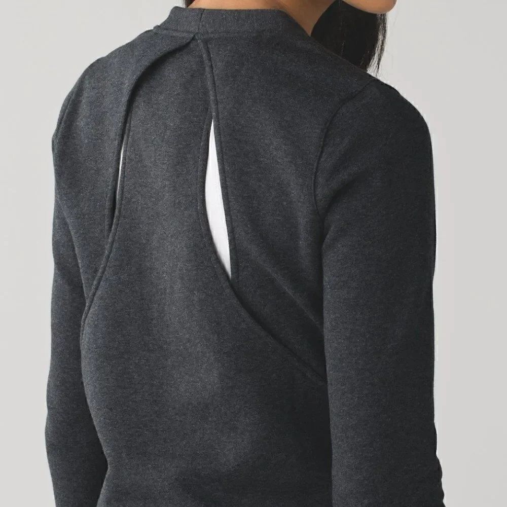Lululemon Heathered Black Pullover Sweatshirt Top